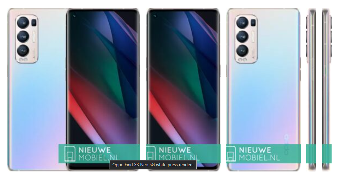 Renders de OPPO Find X3 Neo 