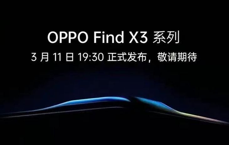OPPO Find X3 series March 11 launch date leaked poster-