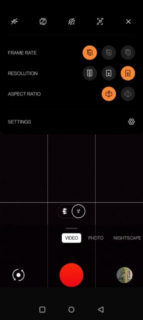 OnePlus 9 Pro camera app screenshot