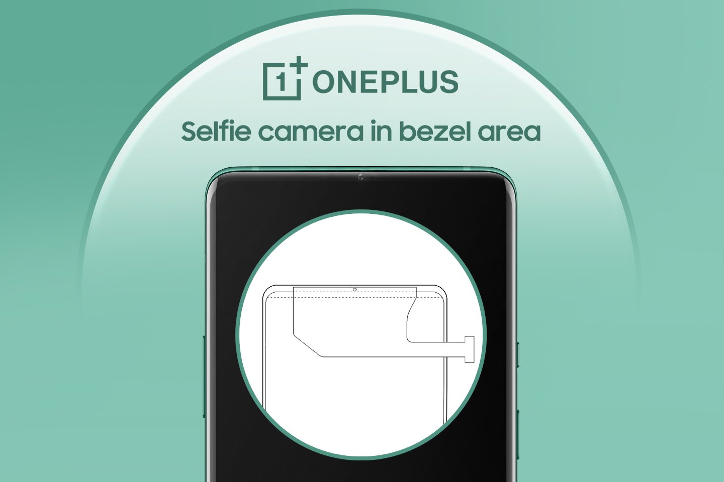 OnePlus Bezel Seflie Camera Smartphone Design Patent