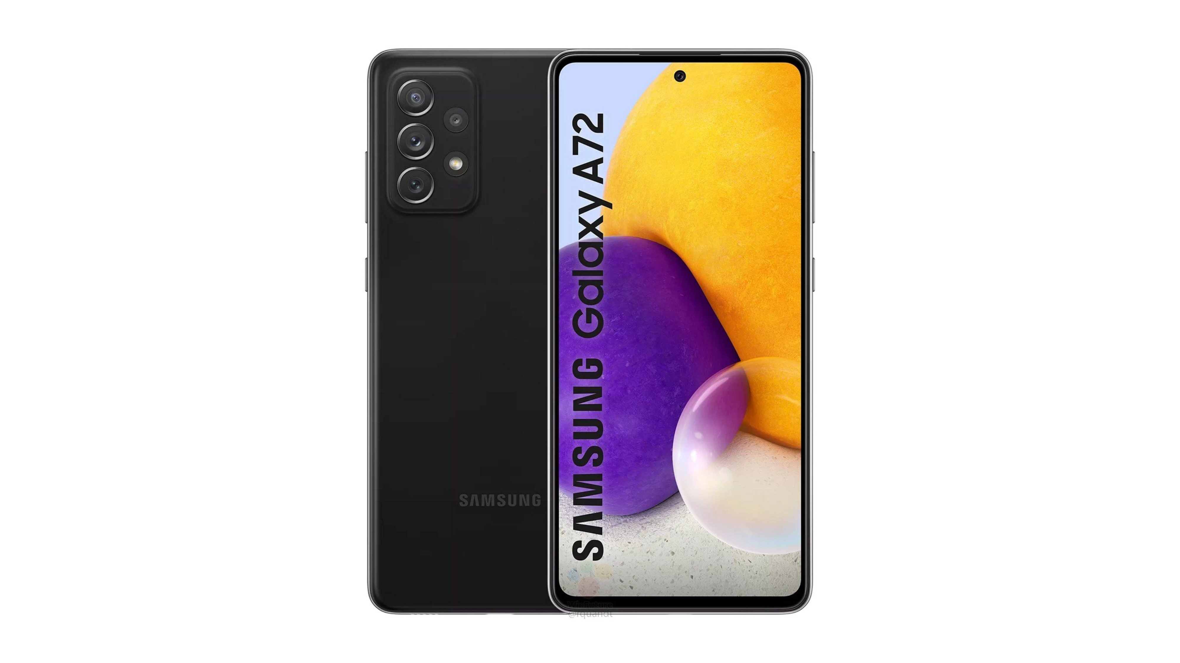 Samsung Galaxy A72 4G Black Render Leak Featured