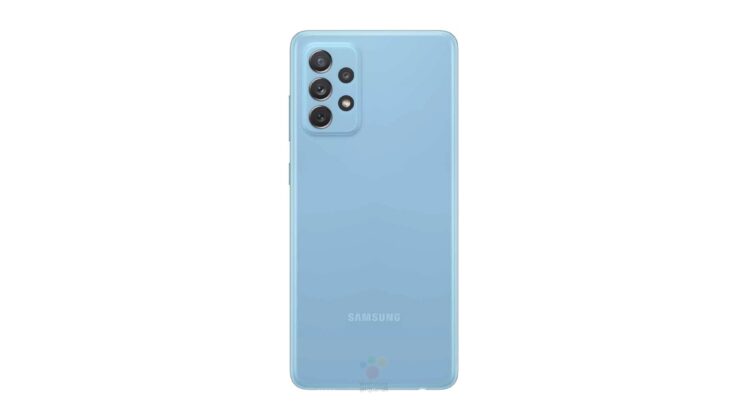 Entire specs of Galaxy A72 4G leak along with press renders 8 Samsung Galaxy A72 4G Blue Render Leak