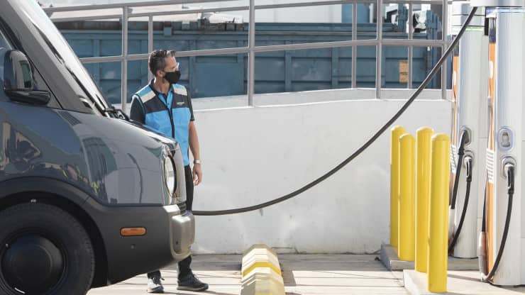 rivian electric delivery vans