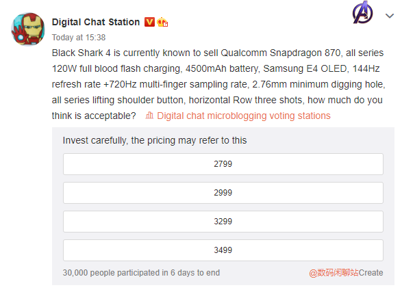 Black Shark 4 specs