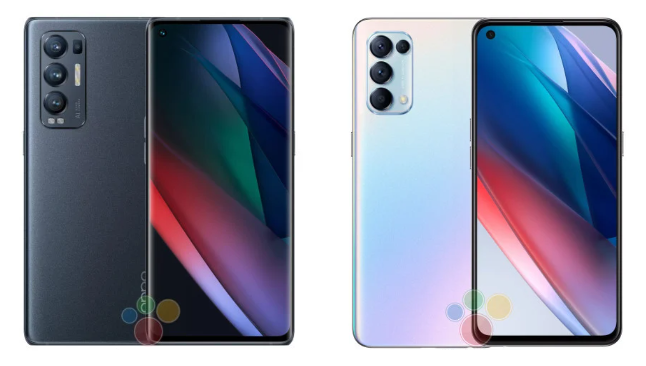 OPPO Find X3 Neo (left) and Find X3 Lite (right)