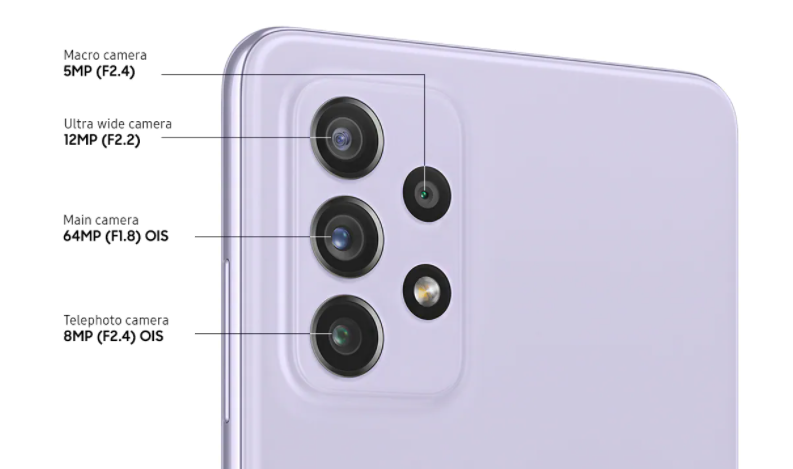 Galaxy A72 4G cameras