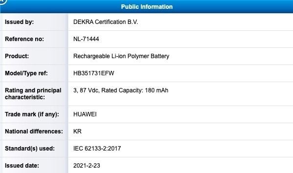 Honor Smartwatch Battery Leak FCC