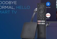 Motorola 4K Android TV Stick launched in India for ₹3,999($55) Motorola Android TV Stick 4K