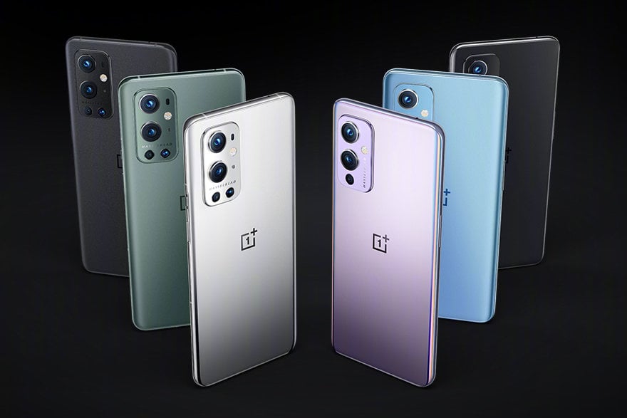 Serie OnePlus 9 Todos los colores en primer plano