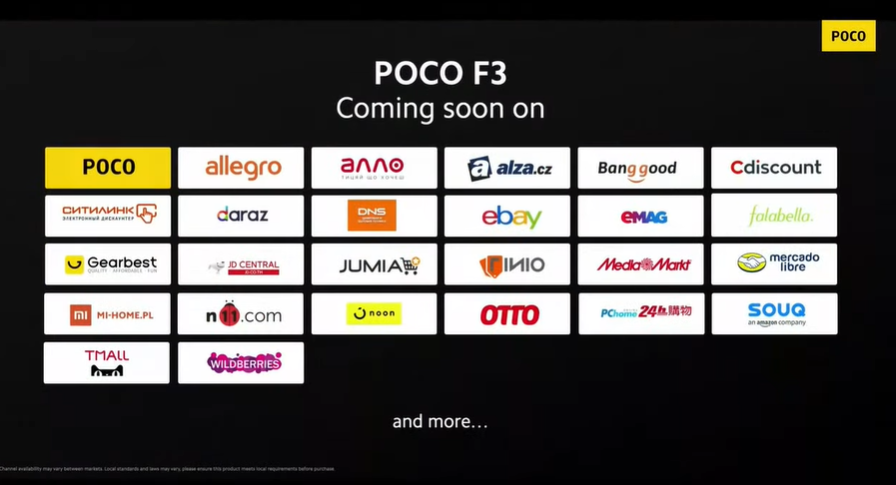 POCO F3 availability stores