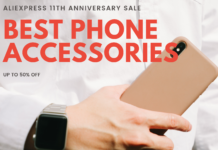 Best Smartphone Accessories on AliExpress Anniversary Sale 2021 Red Black Friday Discount Facebook Post