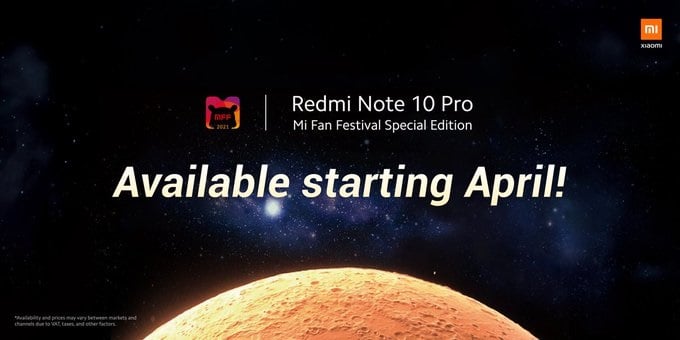 Redmi Note 10 Pro Mi Fan Festival Special Edition