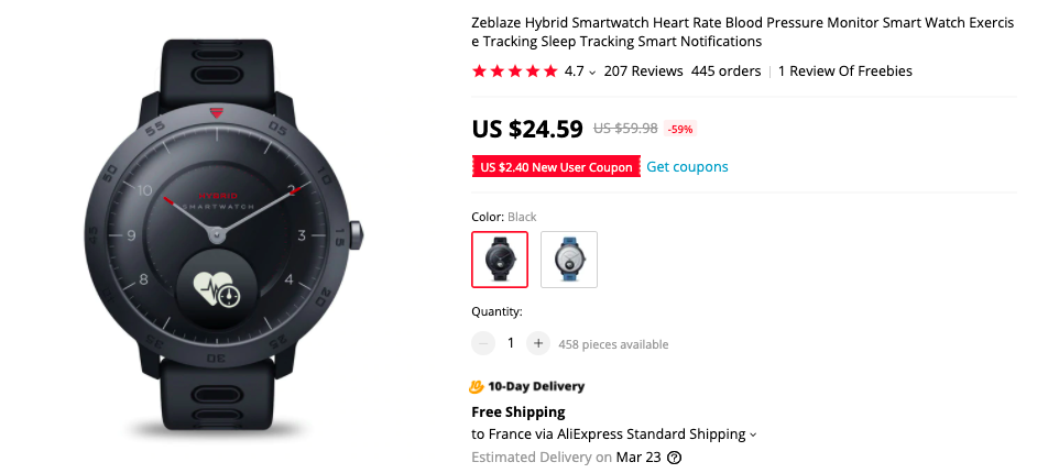 zeblaze hybrid smartwatch 1