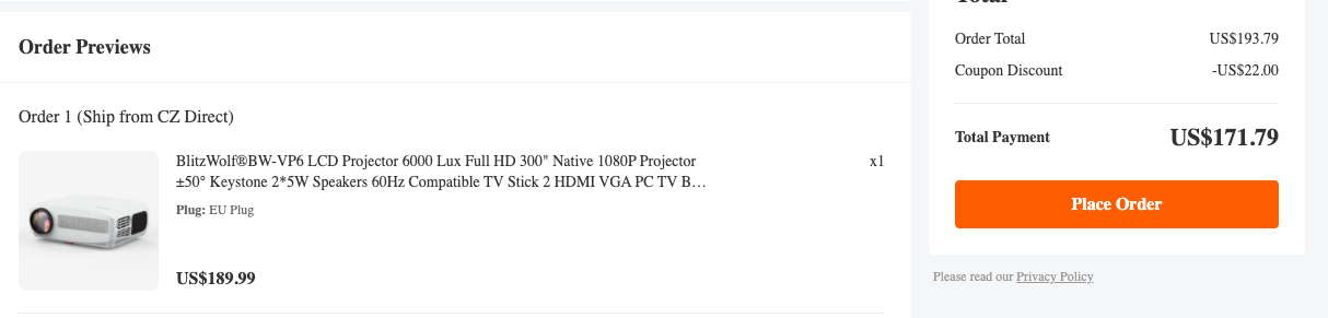 Blitzwolf lcd projector 1