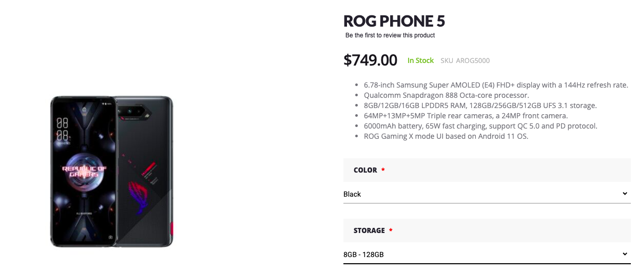 rog phone 5