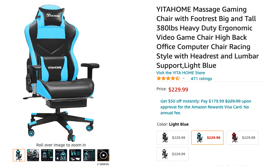 yitahome gaming chair