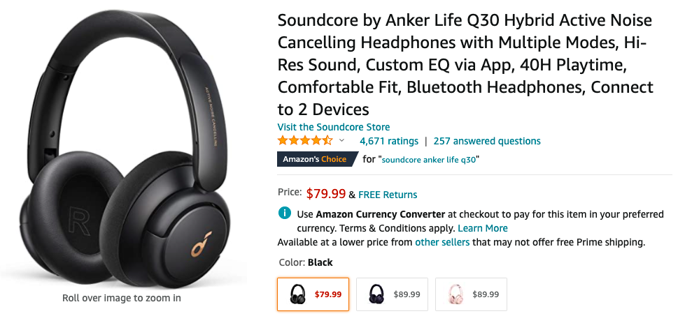 soundcore anker life Q30 6