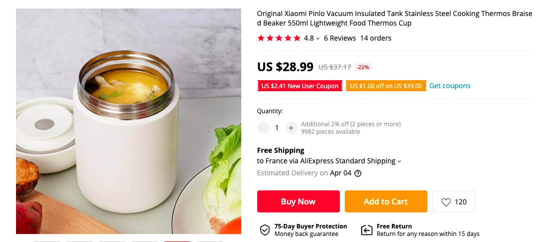 Xiaomi Pinlo Braised Beaker