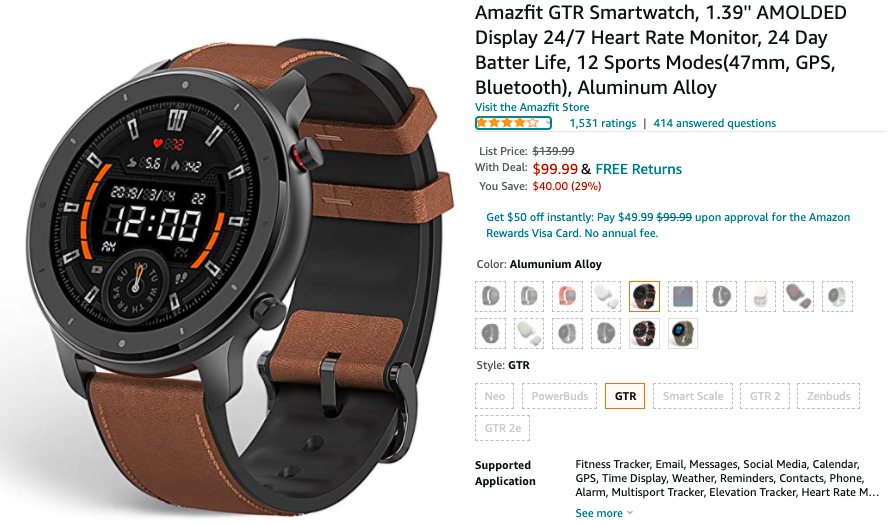 amazfit gtr 2 black friday