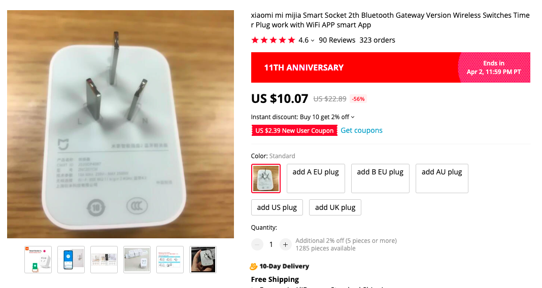 XIAOMI MIJIA SMART SOCKET 2