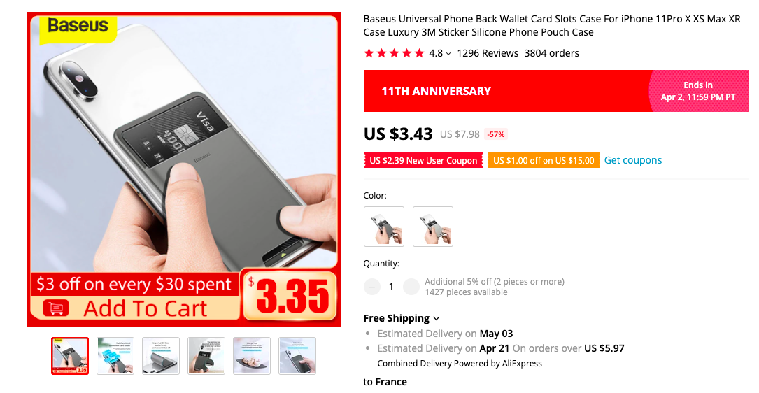 BASEUS SILICONE CARD HOLDER