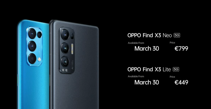 OPPO Find X3 Neo and Find X3 Lite price