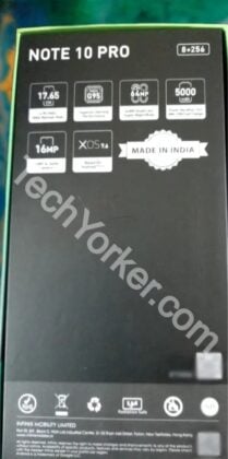 Leaked Retail box reveals key specifications of the upcoming Infinix Note 10 Pro 6 Infinix Note 10 Pro
