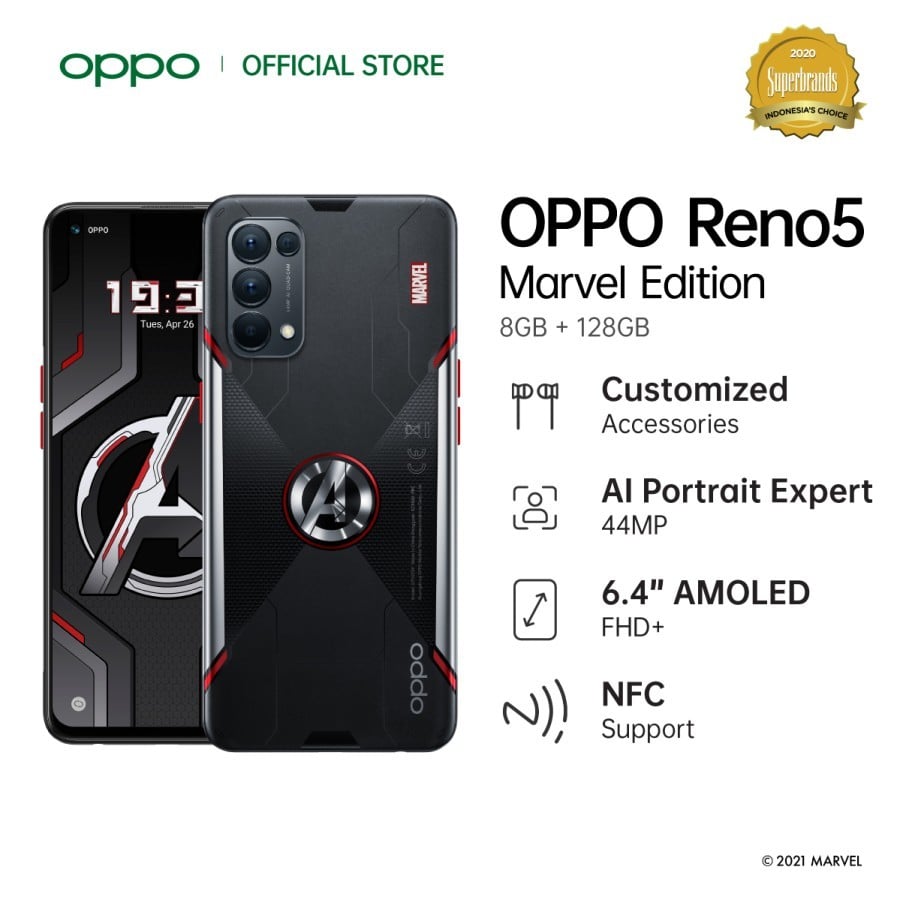 OPPO Reno5 Marvel Edition goes official in Indonesia - Gizmochina
