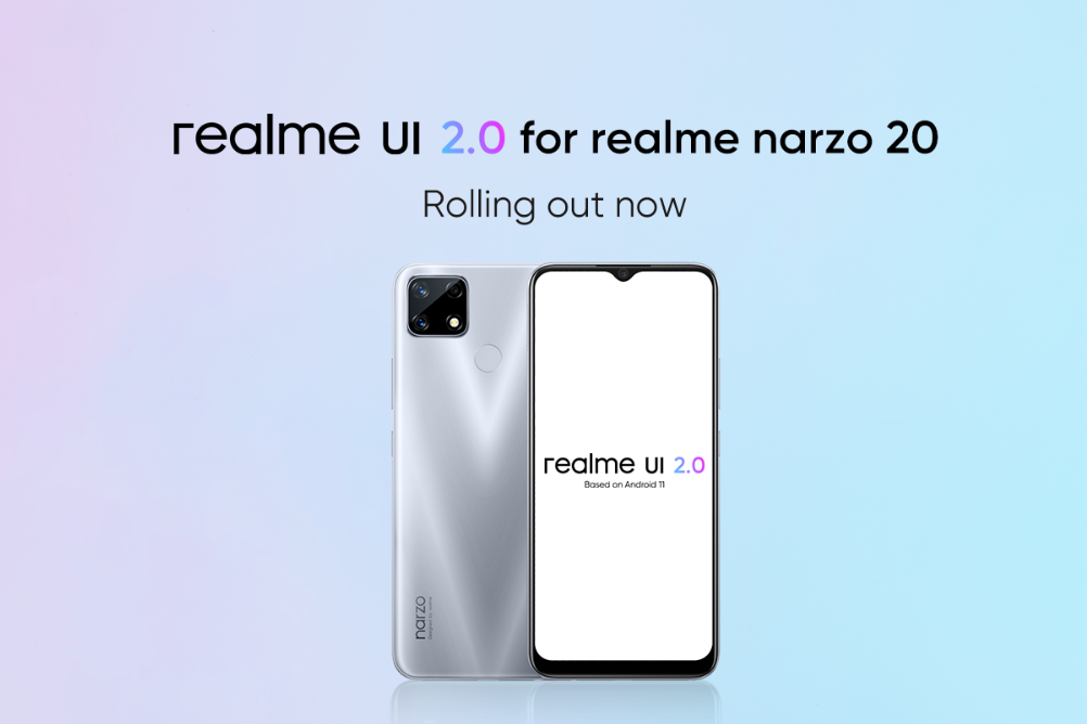 realme narzo 20 relame UI 2.0 Android 11 Stable Update