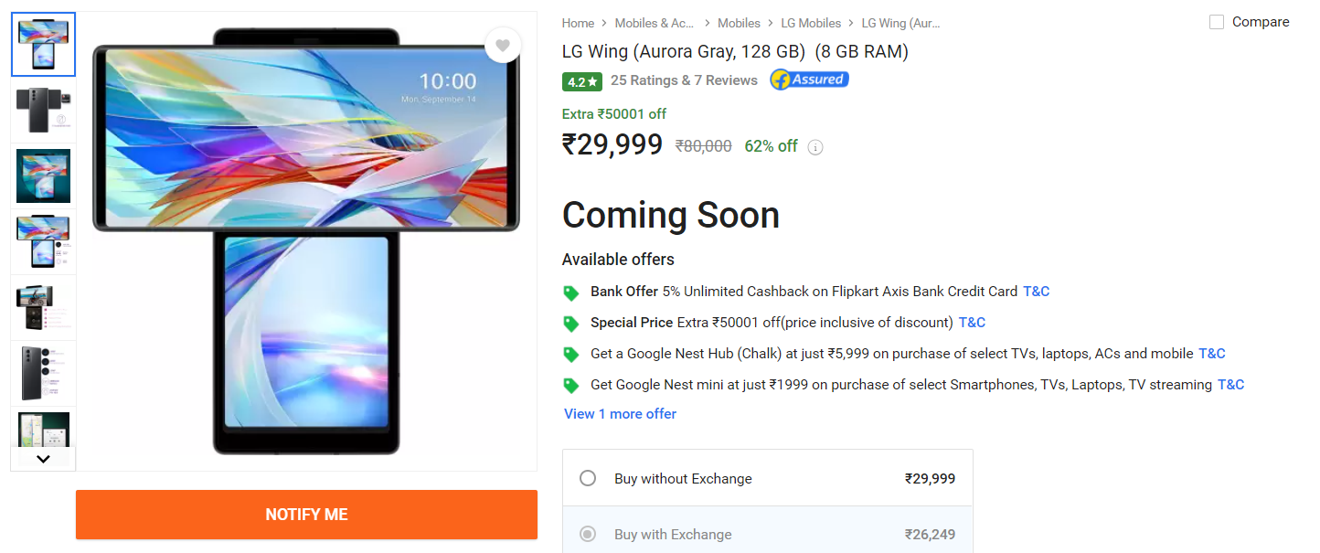 Lg Wing To Be Available For Rs 29 999 401 From Tomorrow In India Gizmochina Lg Wing To Be Available For Rs 29 999 401 From Tomorrow In India Gizmochina