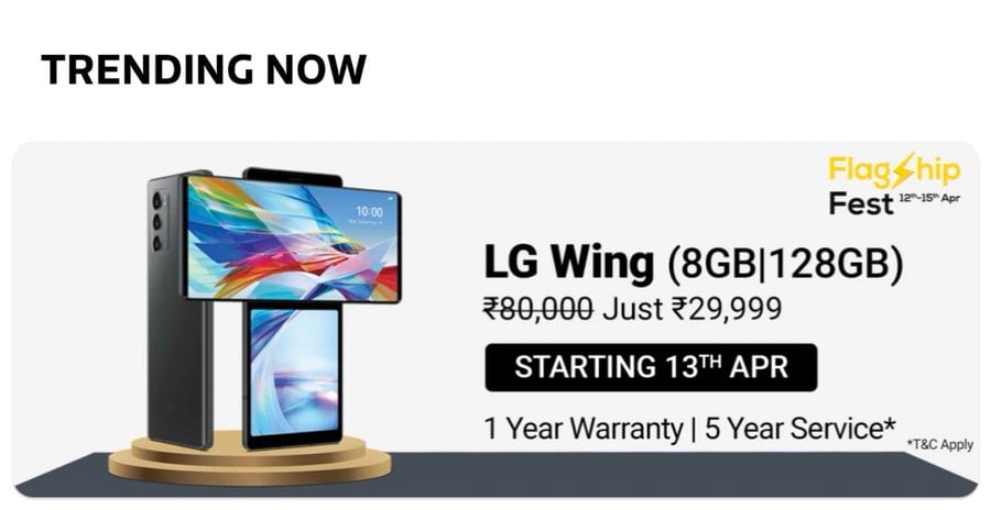 LG Wing new price