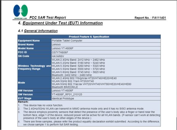 Lenovo YOGA Tab 13 gets the FCC certification, could launch soon 3