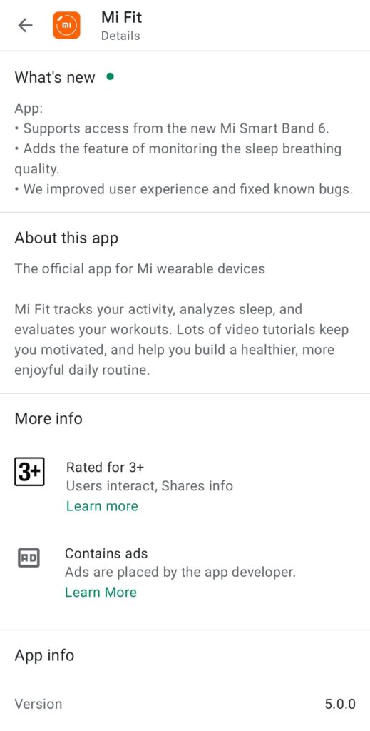 mi band sleep