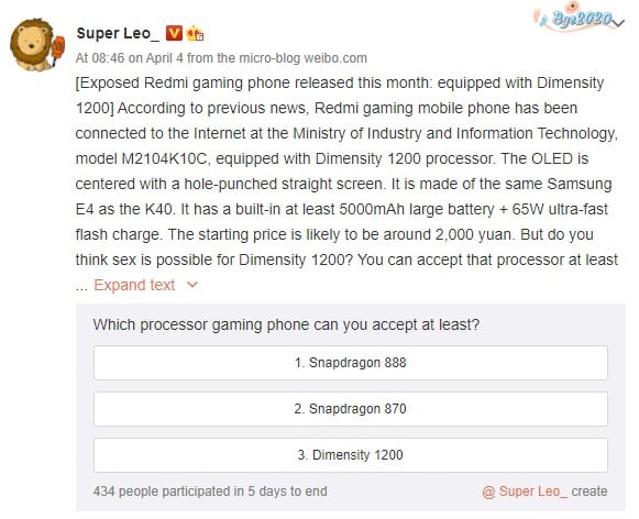 Redmi Gaming Smartphone fast charging