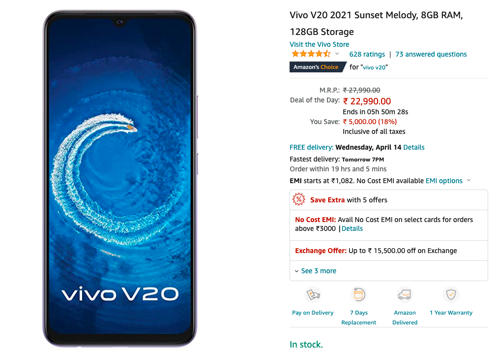 vivo v20 deal