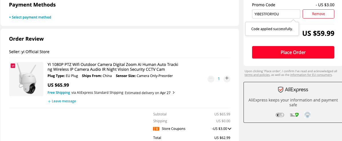 yi ptz outdoor camera