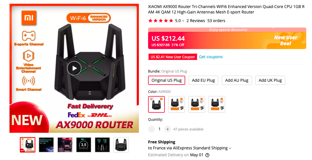 xiaomi ax9000 router