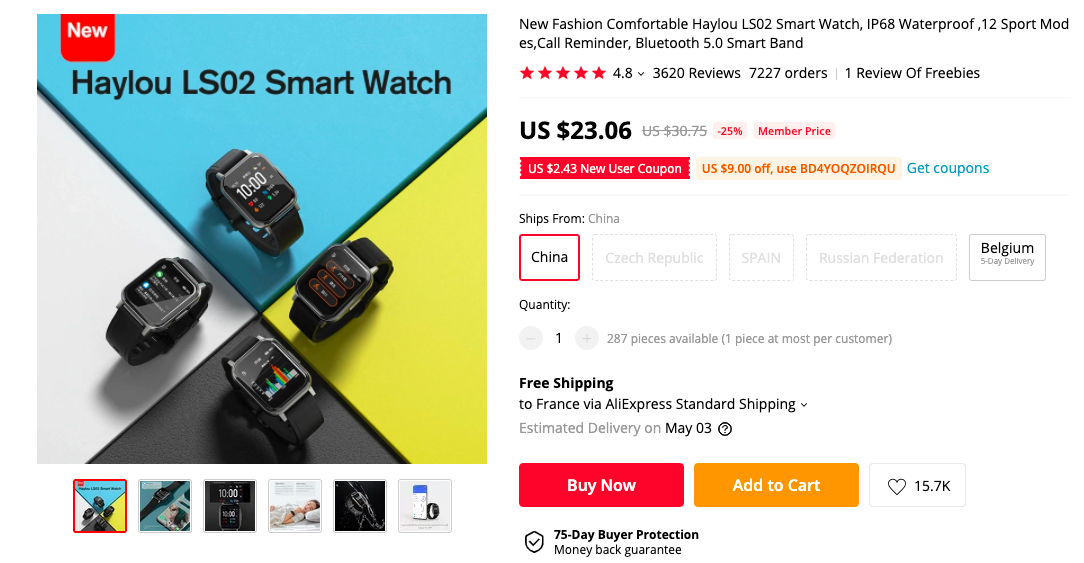haylou smart watch 2 deal