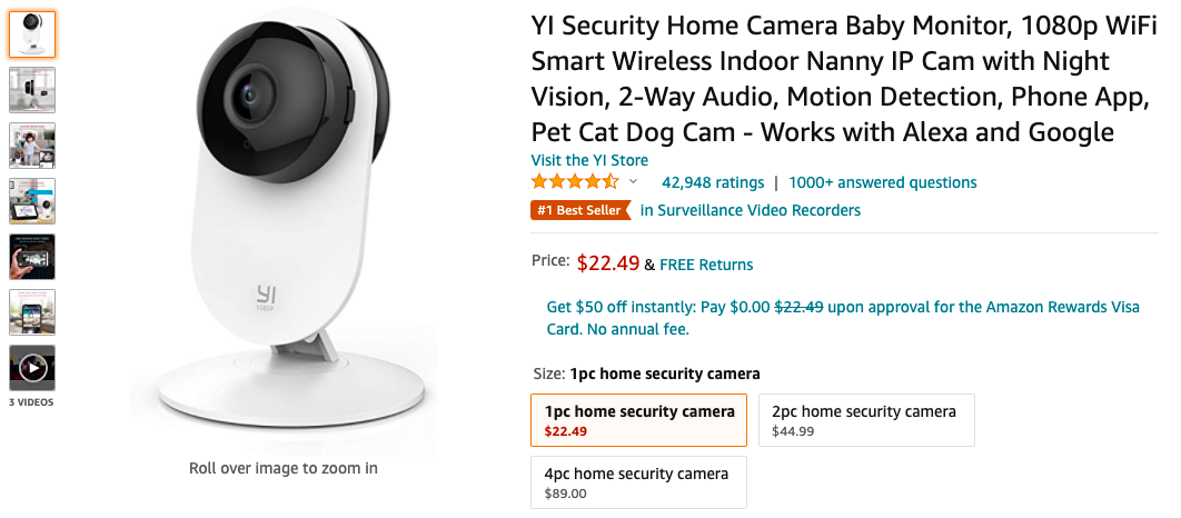 YI 1080P home camera