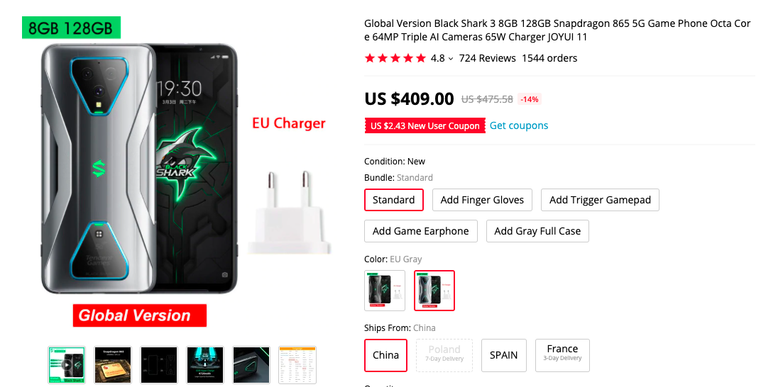 Black Shark 3 deal