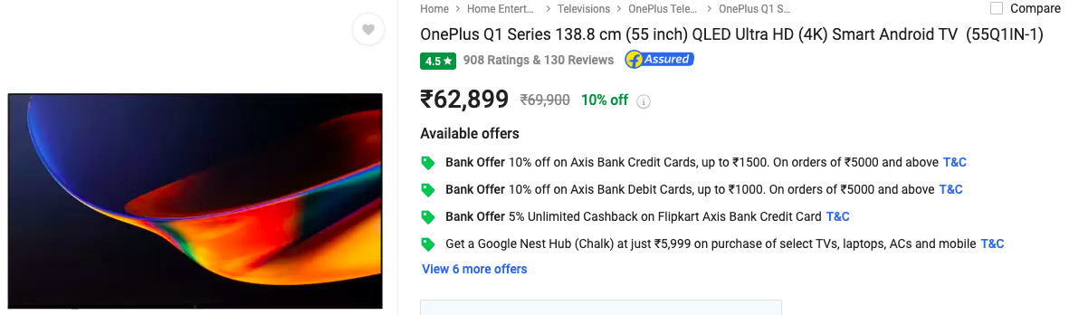 OnePlus TV deal 1
