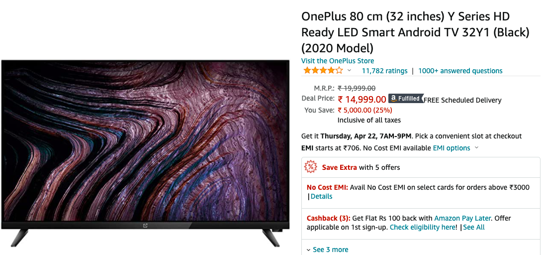 oneplus tv deal 3