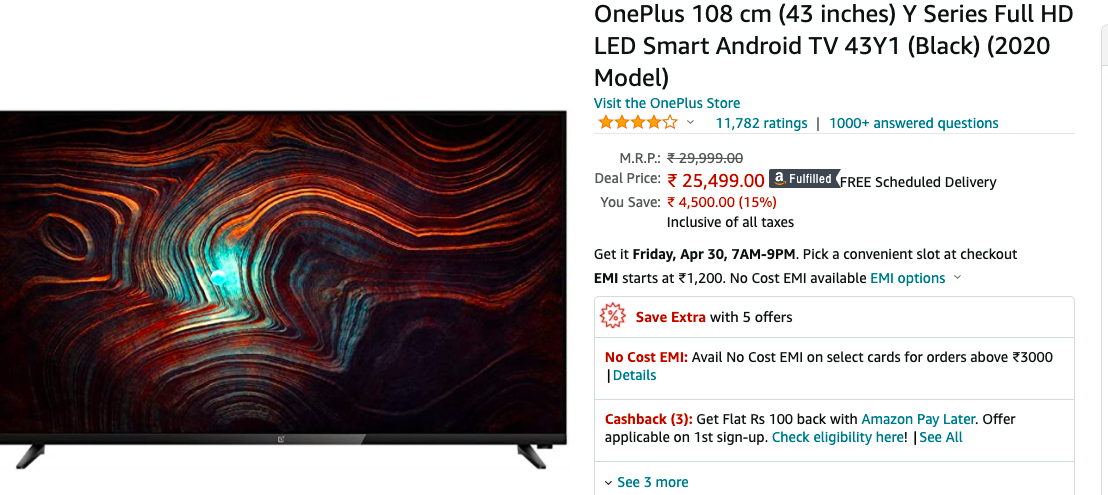 oneplus tv deal 4