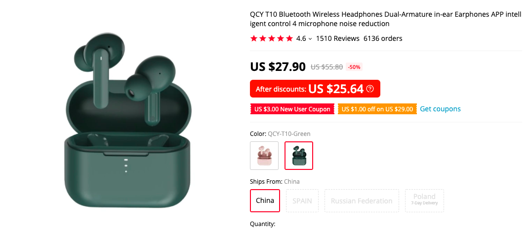 QCY T10 Earbuds