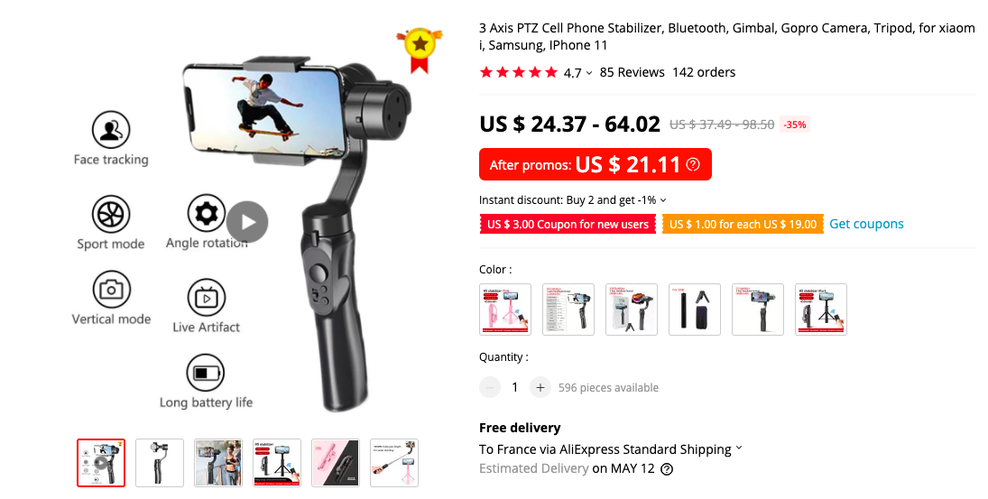 gimbal deal aliexpress