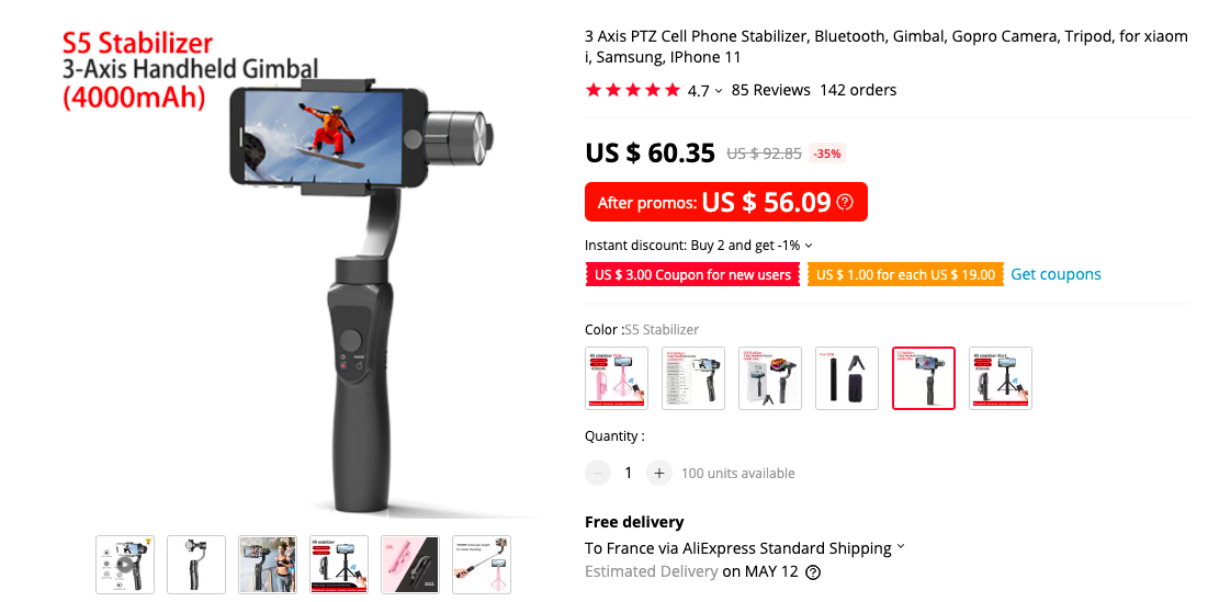gimbal deal aliexpress 3