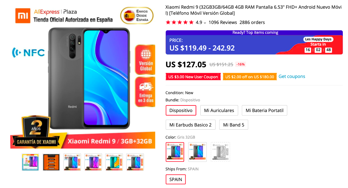 redmi 9 deal