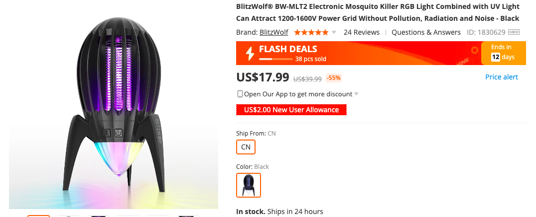 BlitzWolf BW-MLT2 Electronic Mosquito Killer