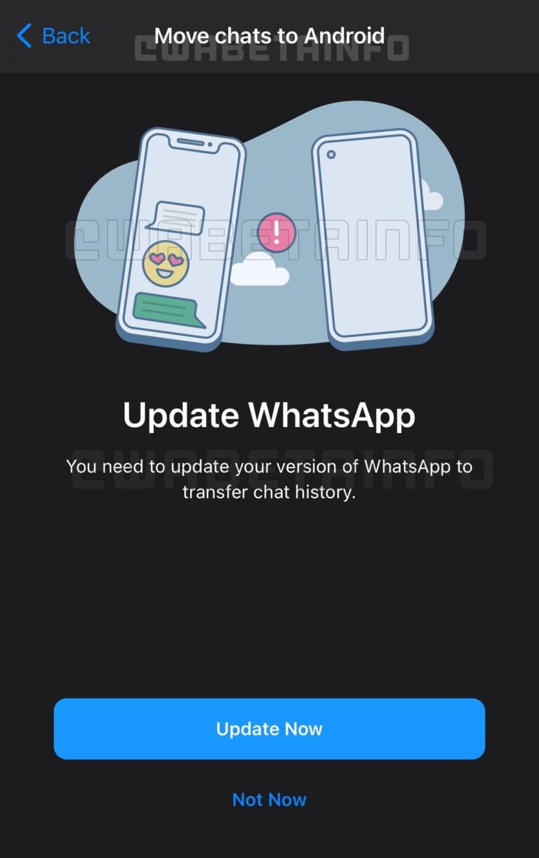 Migración de chat de WhatsApp de Android a iOS 