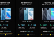 Realme C20 vs C21 vs C25: Specs Comparison